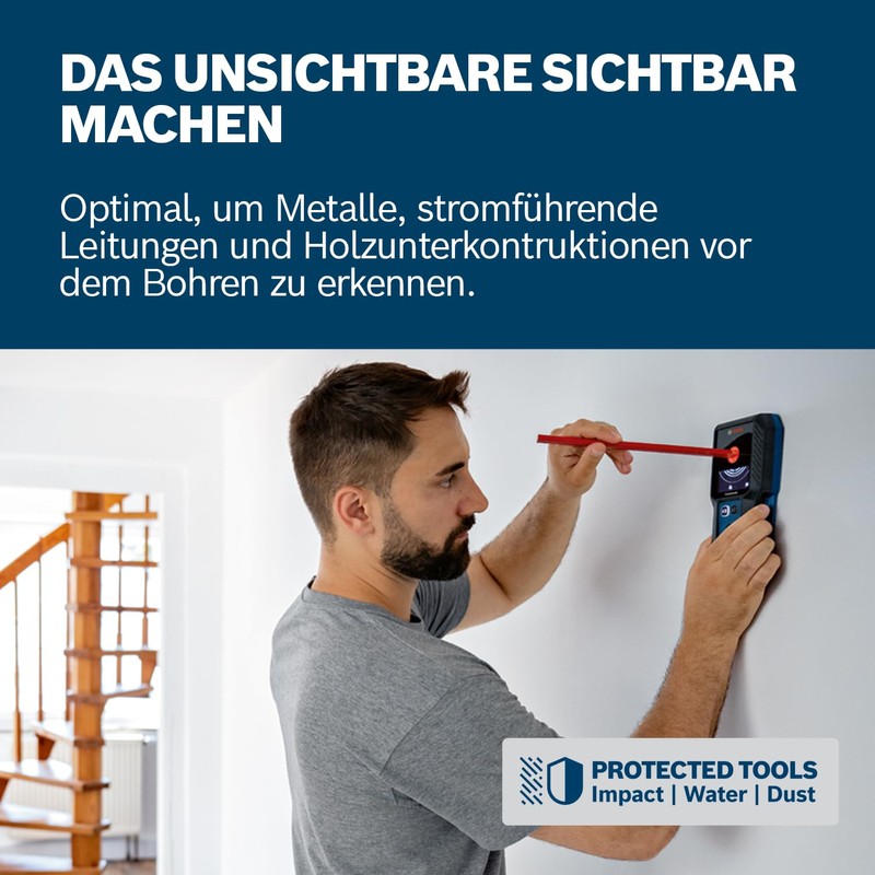 Bosch Professional Ortungsgerät GMS 120-27 C (max. Detektionstiefe nicht-magnetisches Metall/