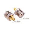 Yuelulala 4pcs SMA to UHF Male Female Adapter RF coaxial