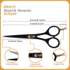 Rrays 5'' Beard Scissors for Men- German Mustache Scissors with