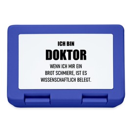 Spreadshirt Ich Bin Doktor Lustiger Spruch Geschenk Promotion Brotdose Lunchbox, One size, Royalblau