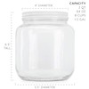 64oz Clear Wide-mouth Glass Jar, BPA free Food Grade w/Metal