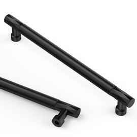 Asidrama 10 Pack 7.5 Inch(192mm) Matte Black Kitchen Cabinet Handles, Cabinet Pulls Kitchen Cabinet Hardware for Cupboard Drawer Pulls