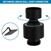 Hibbent Adjustable Metal Shower Head Swivel Ball Joint Adapter, Solid