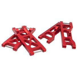 ShareGoo Aluminum Alloy Front & Rear Lower Suspension A-Arms Set Upgrades Part Compatible with Horizon ECX 1/10 2WD Ruckus Axe Brutus Circuit AMP MT/DB Crush RC Car Buggy Tuck (Red)