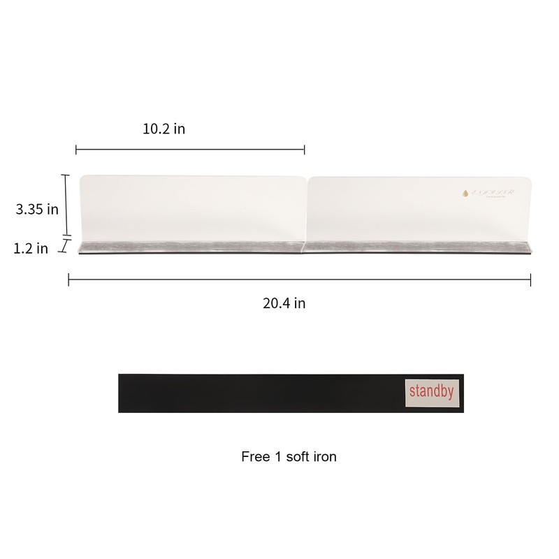 Sink Splash Guard (Upgraded Design) Transparent Acrylic (Frosted) Light Luxurious