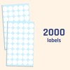 2000 Pieces, 20mm - White Dot Stickers, Sticky Dots Round