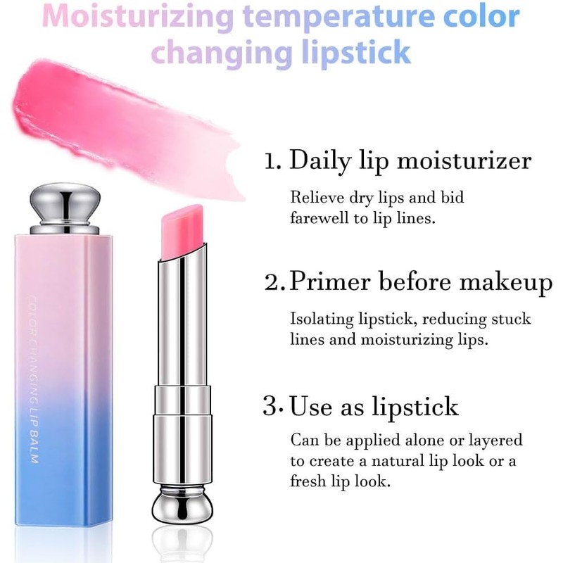 Bálsamo Labial que Cambia de Color, Labiales Mágicos que Cambian