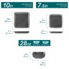 vancasso Stern Gray Dinner Set Square Reactive Glaze Tableware 12