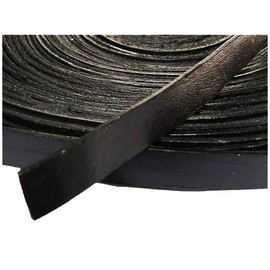 esnado Leather Cord 5 m Width 9-10 mm Thickness 2.5 mm Black