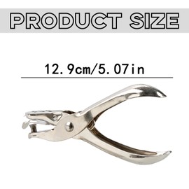 GroveEss Metal Single Hole Punch,6mm Handheld One Hole Plier,Durable Hole Puncher Tool for Crafts Paper Scrapbooking Card Tags Office School Home(Silver)