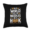 Crochet Funny Crocheting Crocheter Throw Pillow