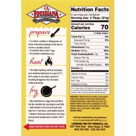 Louisiana Fish Fry Chicken Tender Coating Mix 4.5 oz (Pack of 12)