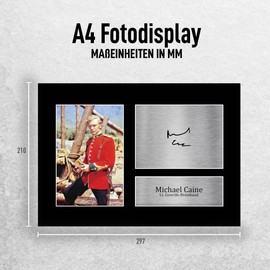 HWC Trading A4 Michael Caine Zulu Gifts Printed Signed Autograph Picture For Movie Memorabilia Fans