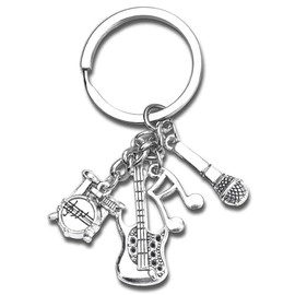 Guitar Keychain Gifts for Teacher Music Students Christmas Birthday Gifts for Music Lovers Daughter Son Grandson Granddaughter Gifts for Lover Music Boyfriend Girlfriend Best friend