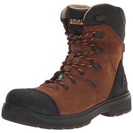 ARIAT BMVY9 Mens Turbo Outlaw 8" CSA Waterproof Carbon Toe Work Boot Barley Brown 8 Wide