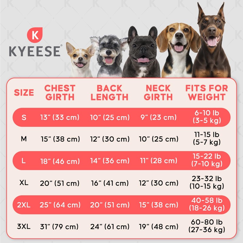 KYEESE Dog Pajamas for Small Medium Large Dogs Warm Coat