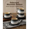 BOILMERIT 8 oz Cappuccino Cups Set of 4 with Saucers,