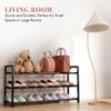 Bumusty 3-Tier Expandable Shoe Rack for Closet, 18“-33” Adjustable Shoe
