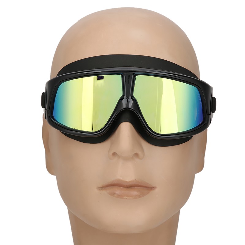 Electroplated Large Frame Swim Goggles Anti Fog Silicone Swimming High
