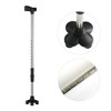 Premium 4-legged stable walking cane silver