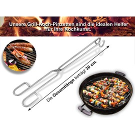 Professional Barbecue Tongs 30 cm Stainless Steel