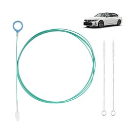 wedfish 78" Sunroof Drain Cleaning Tool,Sun Roof Drain Cleaning Tool with Long Pipe Cleaners&7.87" Pipe Cleaner Brush for Unclogging Drain Holes,Slim Car Accessories Car Drain Hole Cleaner