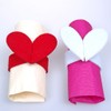 Deko und Band Felt Napkin Rings – Heart – Red