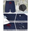SILKWORLD Men's Swimming Shorts with Compression Lining 2-in-1 Quick-Drying with