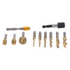 11Pcs Chamfer Drilling Tools Woodworking Ti Coated Step Drill Bits