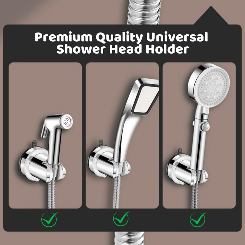 JIANHY Suction Cup Shower Head Holder Universal Adjustable Shower Head