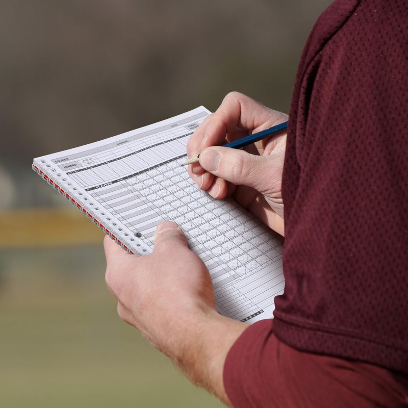 Maitys 2 Pcs Side by Side Baseball Scorebook 11 x