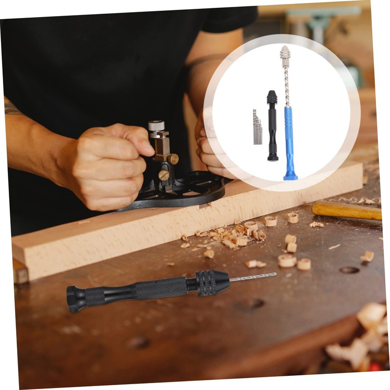 Mipcase Hand Drill Set Steel Pin Vise Jewelry Drills for