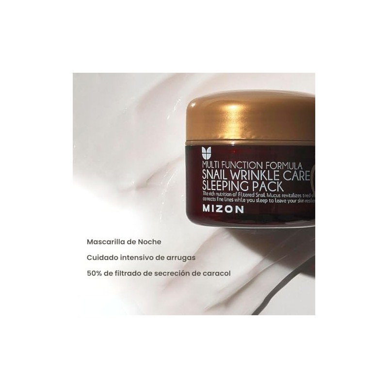 Mizon Snail Wrinkle Care Sleeping Pack 80ml Mascarilla Facial Noche