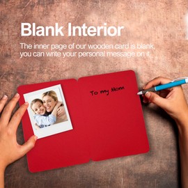 VANSUN Happy 1st Mother's Day Wooden Card With Display Stand,Mother's Day Card For Wife