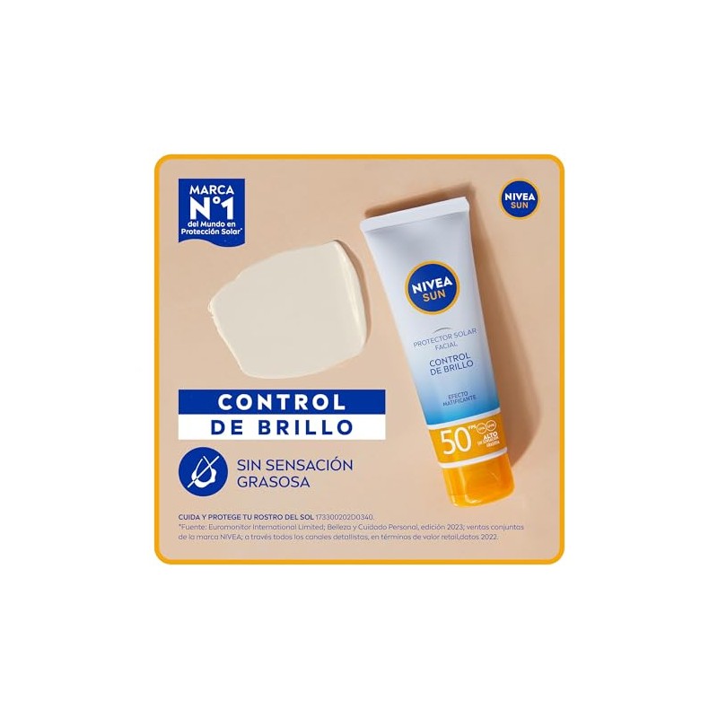 NIVEA SUN - Protector Solar Facial Control De Brillo (50