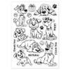 GLOBLELAND Transparent Stamp with Cartoon Dog for Designing Cards, Transparent