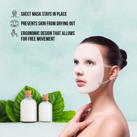Lindo Silicone Face Wrap - Reusable Silicone Facial Mask Cover for Sheet Masks, Clay/Cream Masques, Serums (Single)