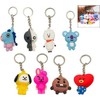 Jzhen 8 Pcs Keychain Cute Key Chain Cartoon Keychain Bag