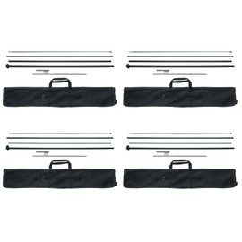 VEVOR Feather Flag Pole Kit 4 Packs, 16.3 ft Swooper Flag Pole, Sign Flag Poles for Business Advertising Feather Flags Banner Outdoor, with Ground Stakes and A Carrying Bag (Flag Not Included)