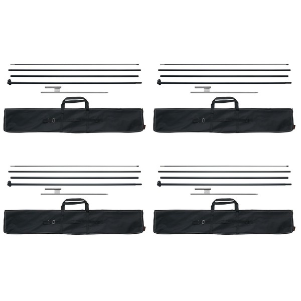 VEVOR Feather Flag Pole Kit 4 Packs, 16.3 ft Swooper