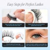 LASHVIEW Pestañas autoadhesivas de aspecto natural, 5 pares de pestañas