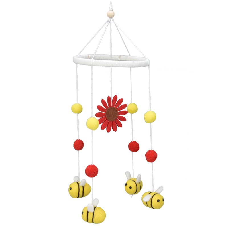 Baby Nursery Mobile Crib Hanging Mobile Decor with Honey Bee
