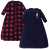 Hudson Baby Long-Sleeve Fleece Sleeping Bag, Forest Moose, 0-9 Months