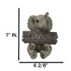 Jungle Wildlife Welcome Safari Savanna Elephant Calf with Trunk Up