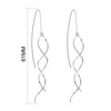 Philip Jones Silver Plated Spiral Thread Earrings