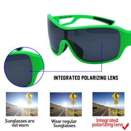 Ossat Polarized Designer Fashion Sports Sunglasses for Baseball Cycling Fishing Golf (White)