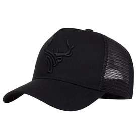 [sproutsy] Mesh Cap, Baseball Cap, Embroidered Deer Motif,, Black, 58 cm