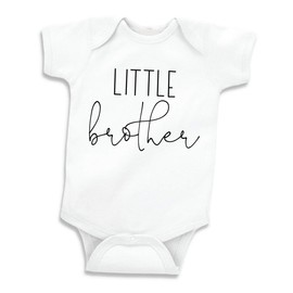 Bump and Beyond Designs - Camisa para niños con diseño de hermano pequeño, Blanco, 6-12 Meses