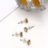 FineGood - Aros de oro de 18 quilates, respaldo redondo