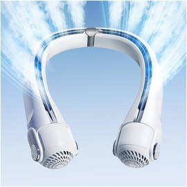 HSOOVZN Portable Neck Fan,Hands Free Bladeless Fan,USB Rechargeable Personal Fan,360° Faster Cooling,Wearable Ultra Quiet Fan for Women Men Outdoor Sport Travel Garden Work Home Office